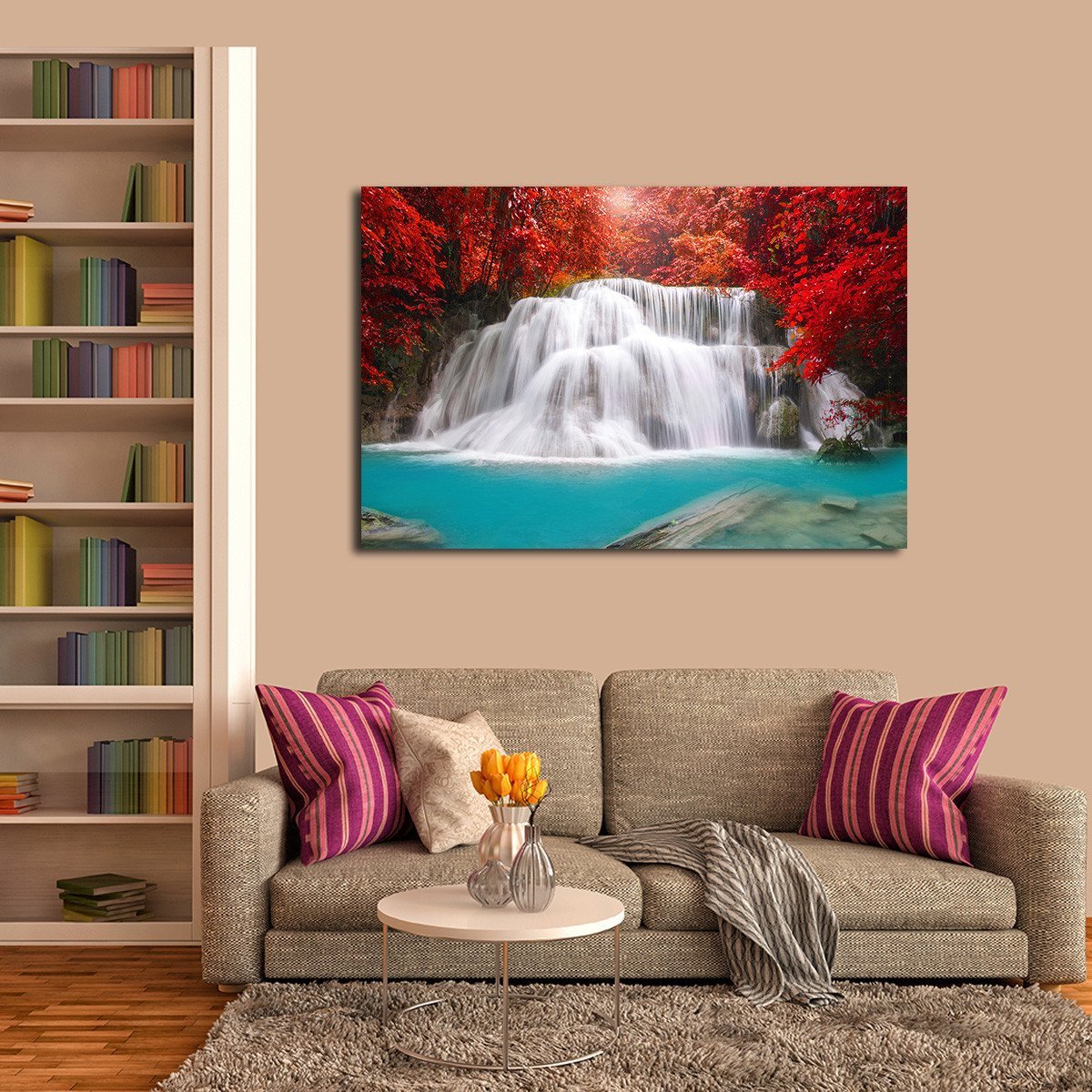 Waterfall in Thailand Multi Panel Canvas Wall Art
