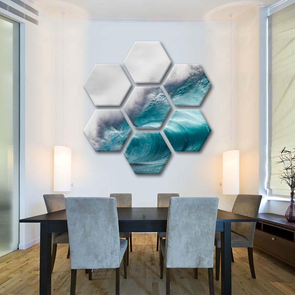 Wave At Waimea Bay Multi Panel Canvas Wall Art
