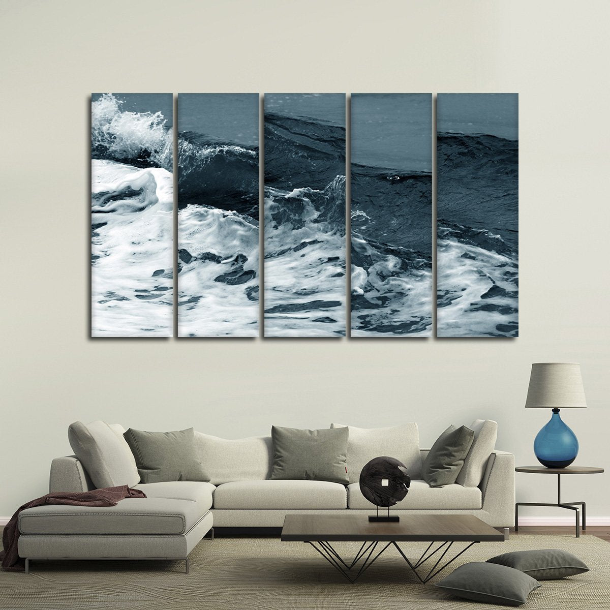 Wave Concept Multi Panel Canvas Wall Art