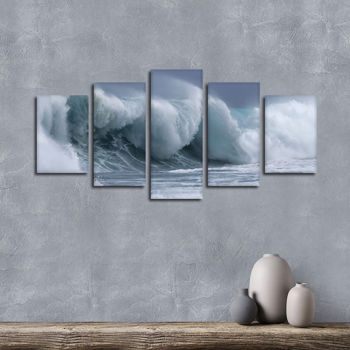 Waves in Bali Multi Panel Canvas Wall Art