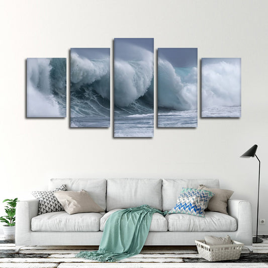 Waves in Bali Multi Panel Canvas Wall Art