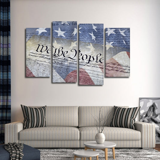 We The People Multi Panel Canvas Wall Art