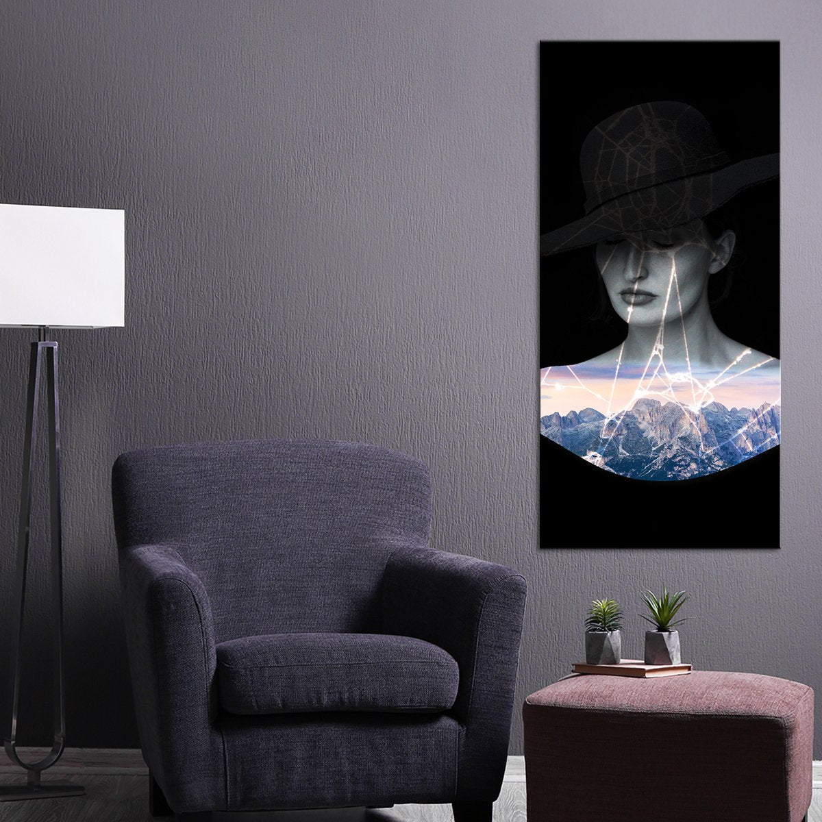 Web Within Multi Panel Canvas Wall Art