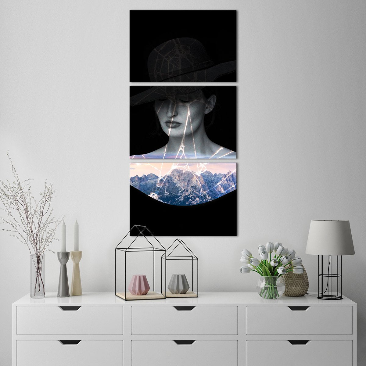 Web Within Multi Panel Canvas Wall Art