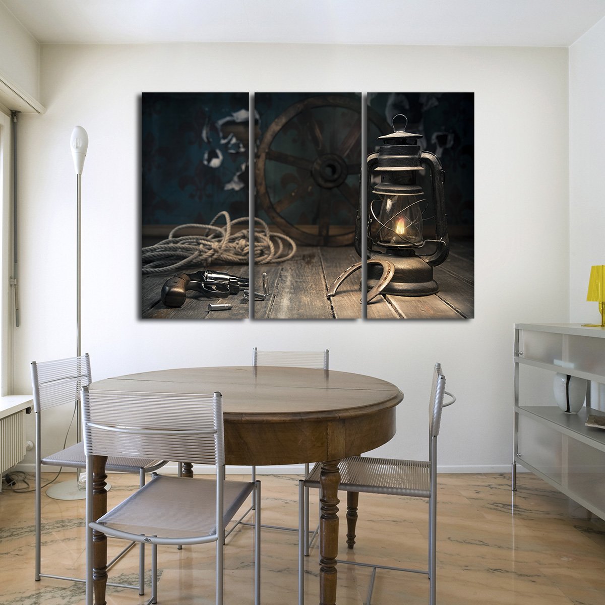 Western Style Multi Panel Canvas Wall Art