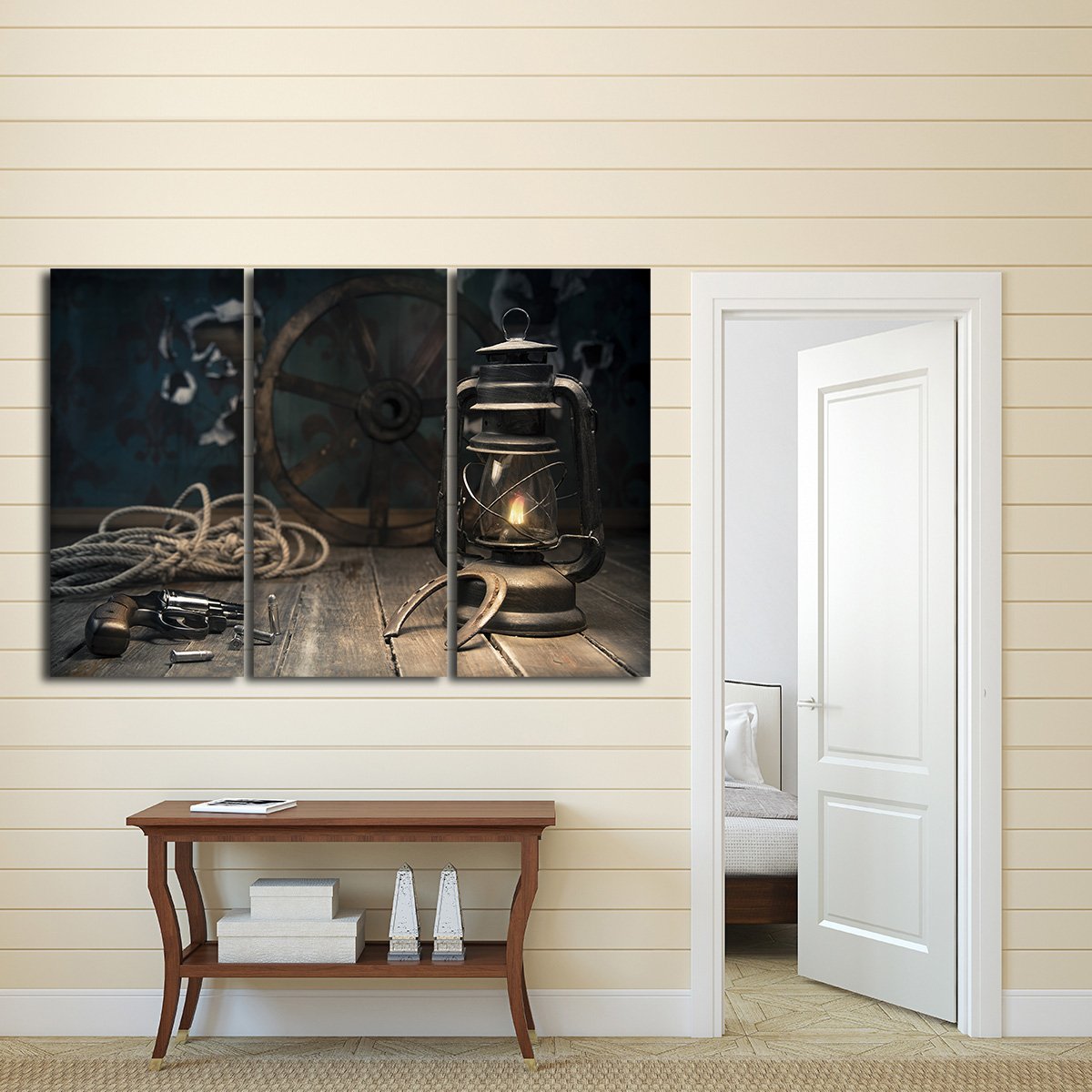 Western Style Multi Panel Canvas Wall Art