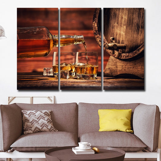 Whiskey Multi Panel Canvas Wall Art
