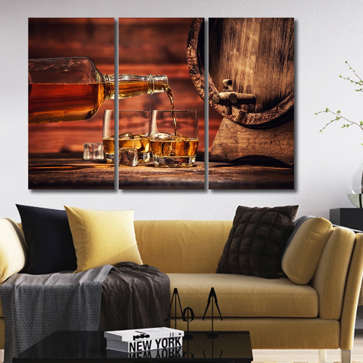 Whiskey Multi Panel Canvas Wall Art