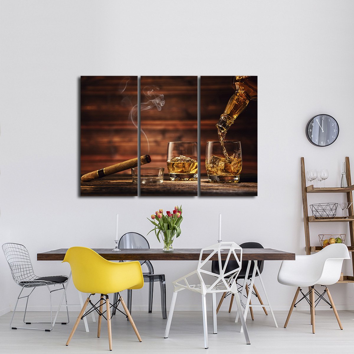 Whisky Society Multi Panel Canvas Wall Art
