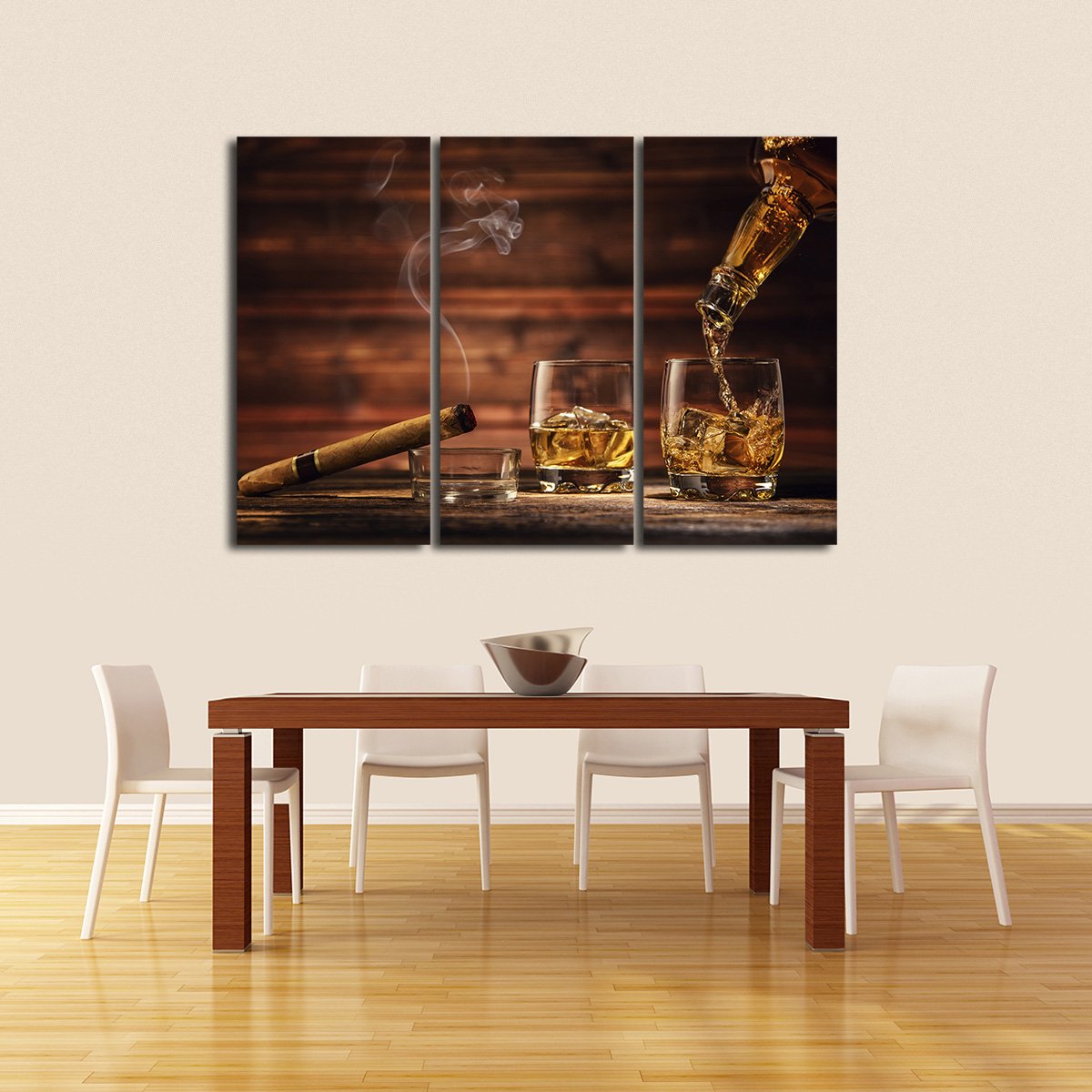Whisky Society Multi Panel Canvas Wall Art