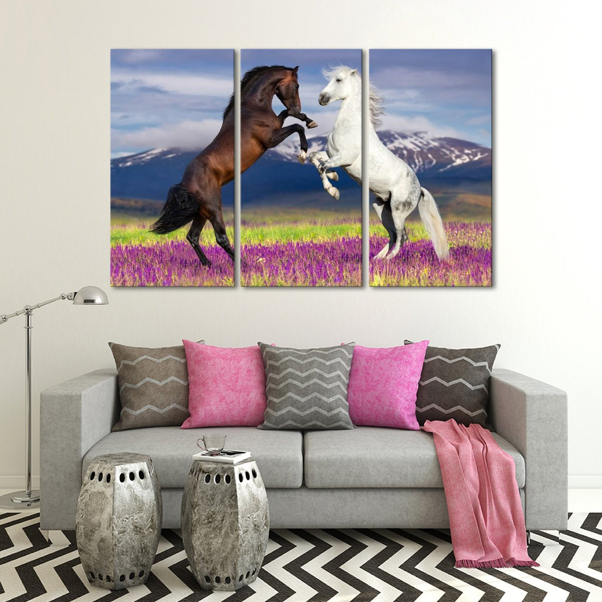 Wild Horses Multi Panel Canvas Wall Art