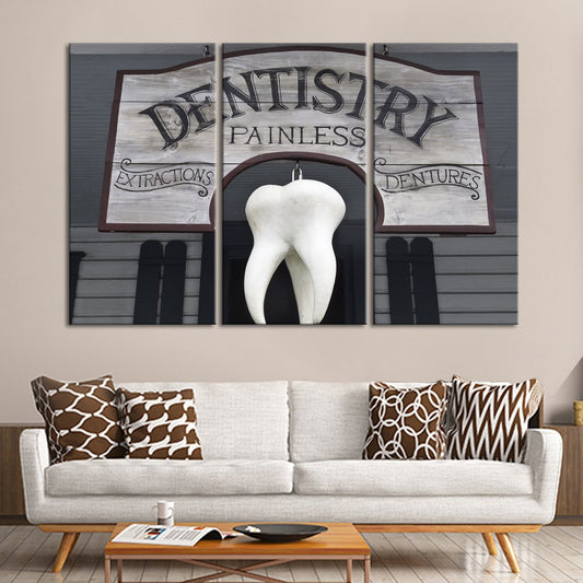 Wild West Dentist Multi Panel Canvas Wall Art