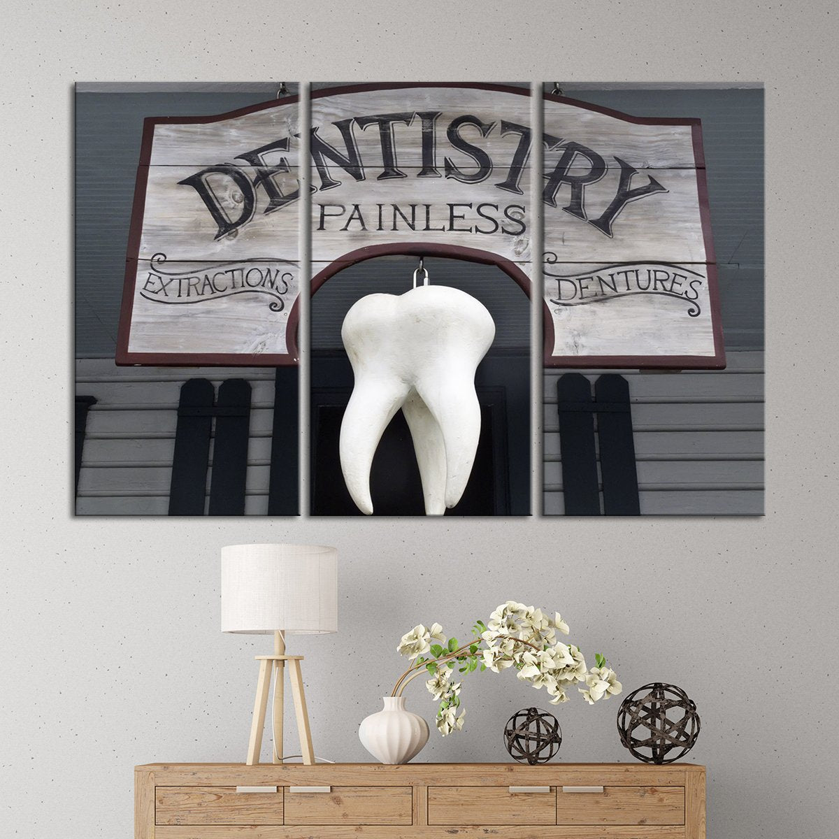 Wild West Dentist Multi Panel Canvas Wall Art