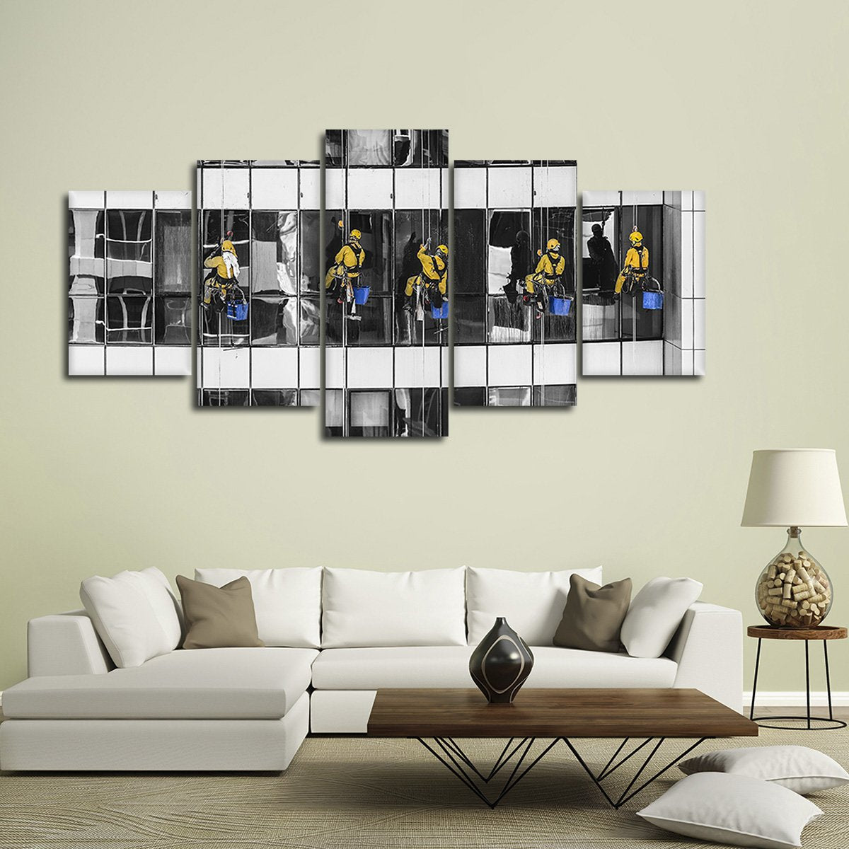 Window Cleaner Pop Multi Panel Canvas Wall Art