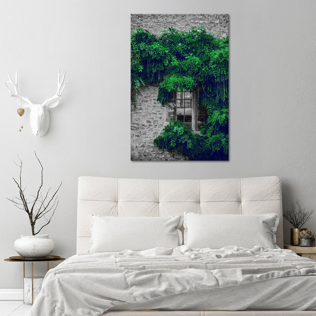 Windows With Greenery Multi Panel Canvas Wall Art