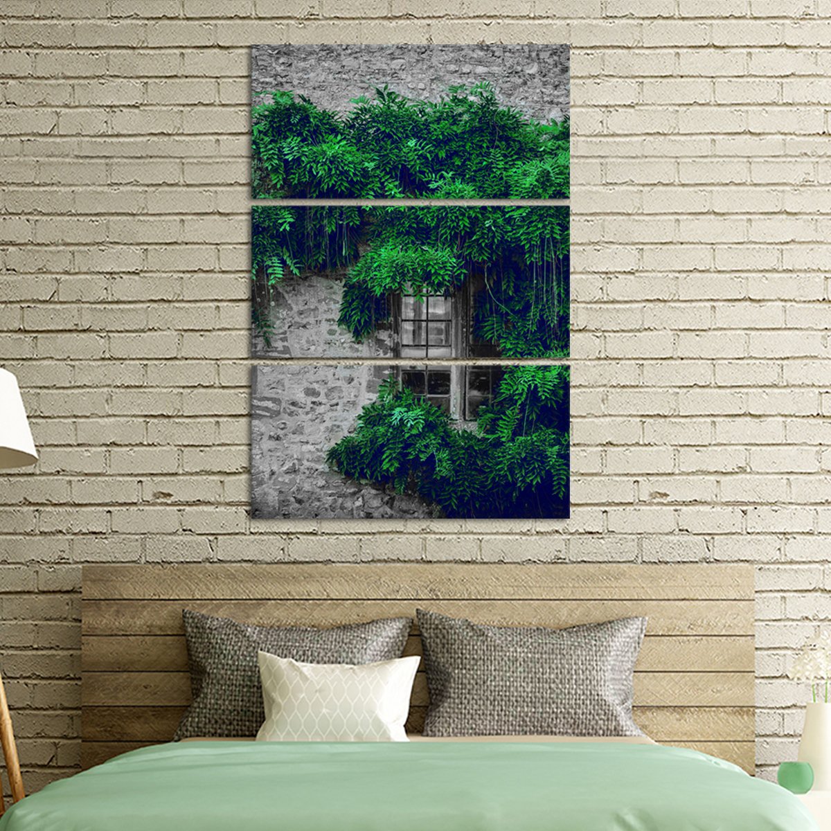 Windows With Greenery Multi Panel Canvas Wall Art