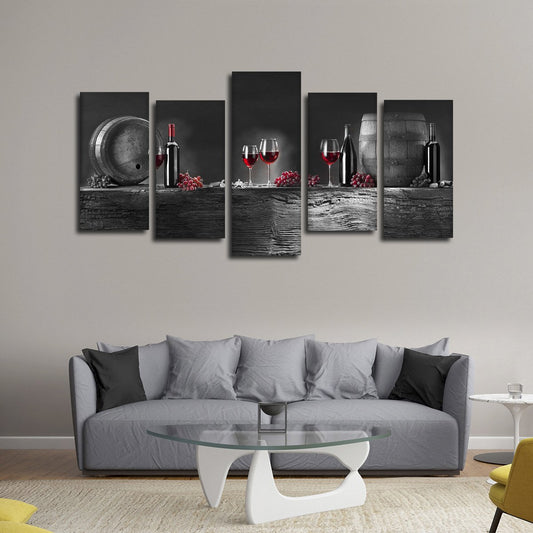 Wine Barrels Pop Multi Panel Canvas Wall Art