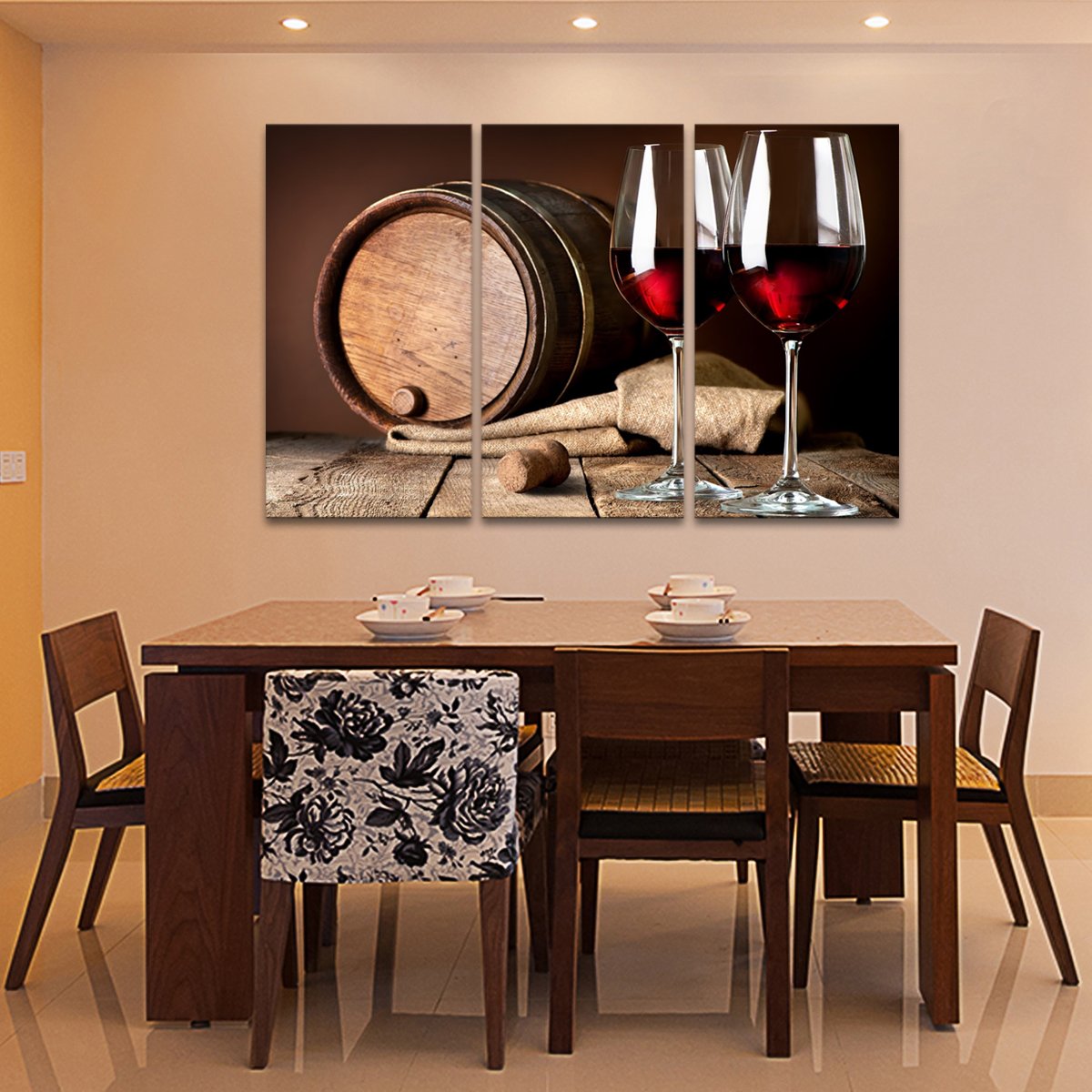 Wine Fusion Multi Panel Canvas Wall Art