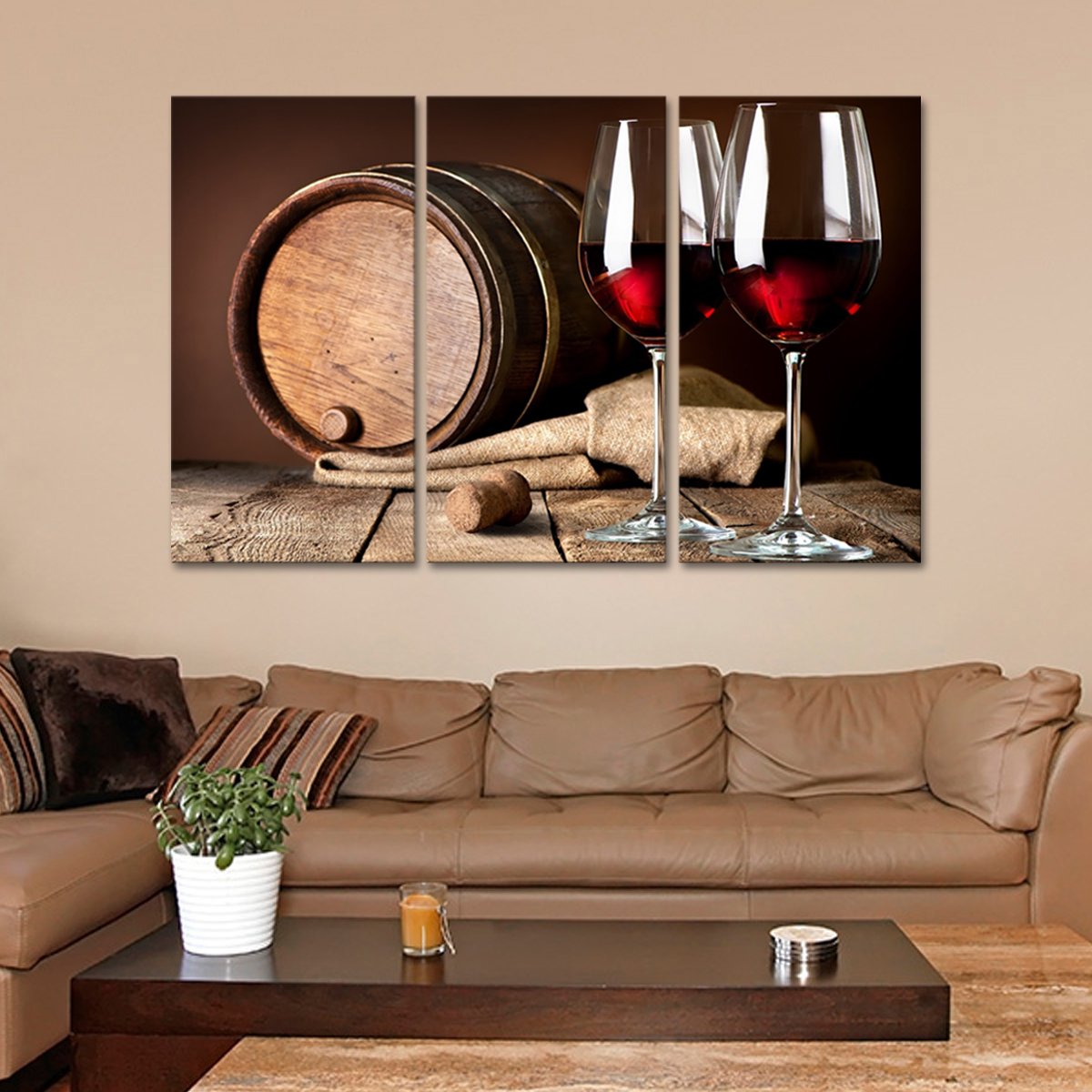 Wine Fusion Multi Panel Canvas Wall Art