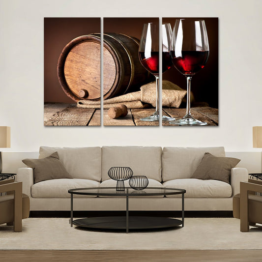 Wine Fusion Multi Panel Canvas Wall Art