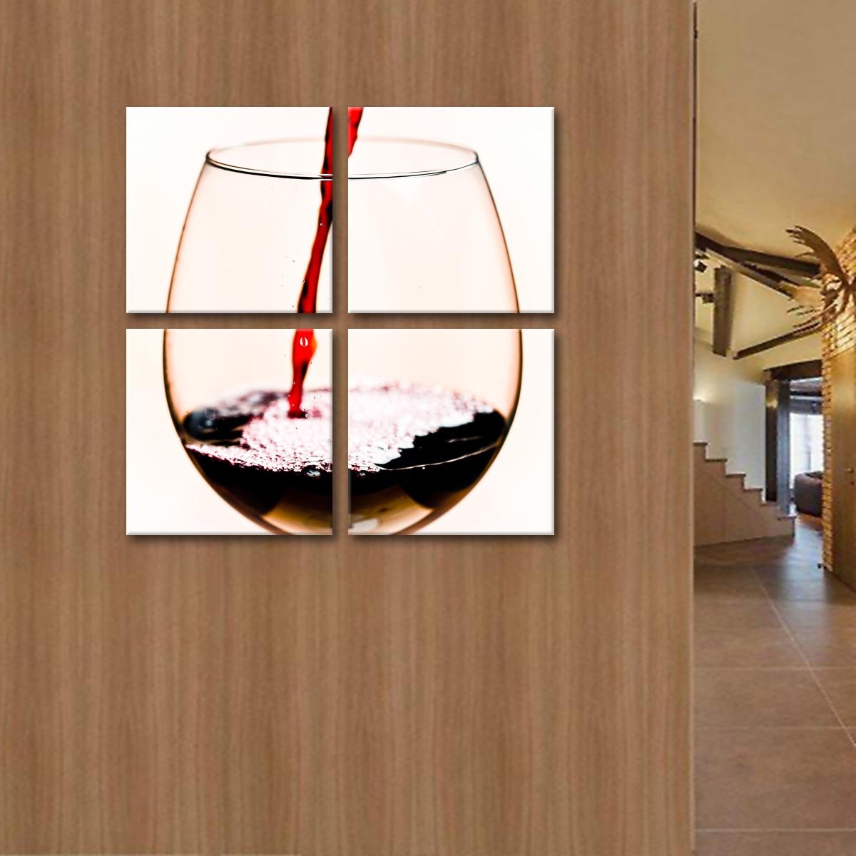 Wine O'clock Multi Panel Canvas Wall Art