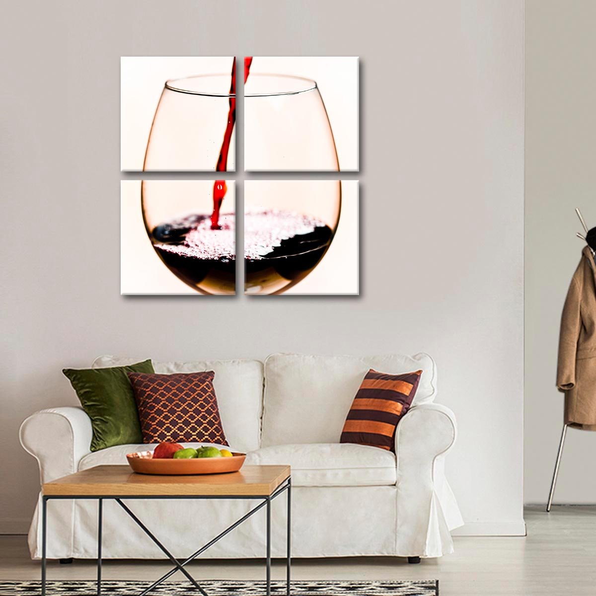 Wine O'clock Multi Panel Canvas Wall Art