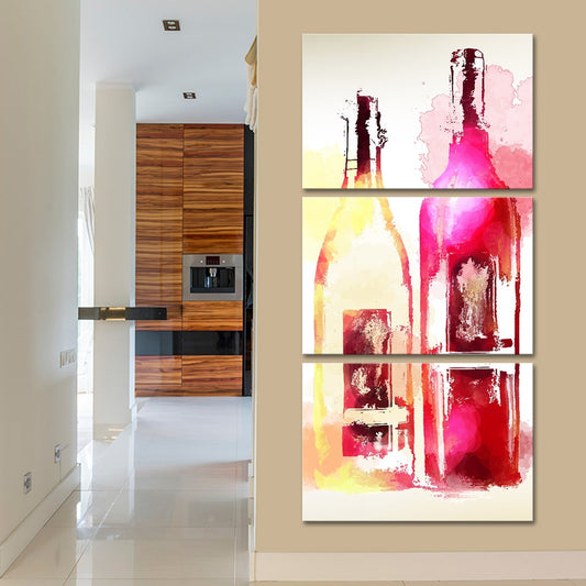Wine In Color Multi Panel Canvas Wall Art