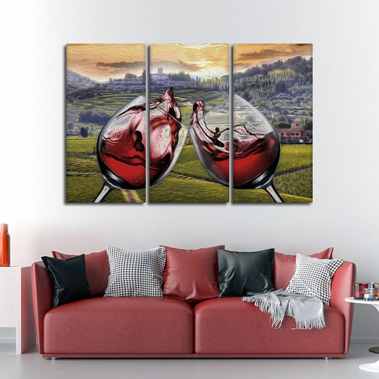 Cheers To Life Multi Panel Canvas Wall Art