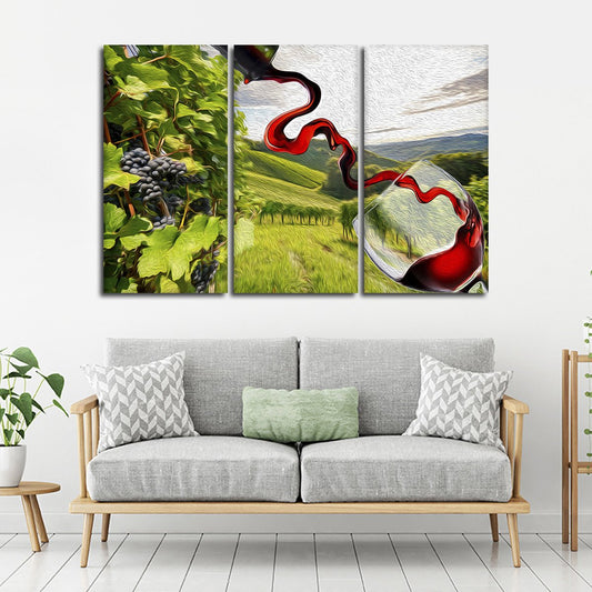 Morning In Sonoma Multi Panel Canvas Wall Art