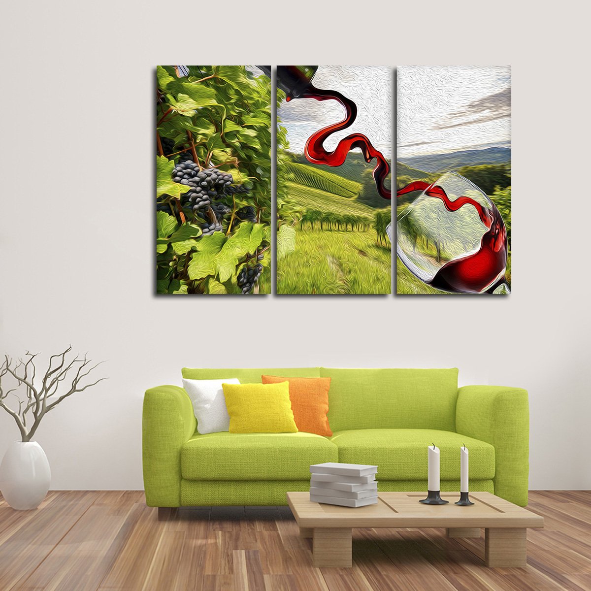 Morning In Sonoma Multi Panel Canvas Wall Art