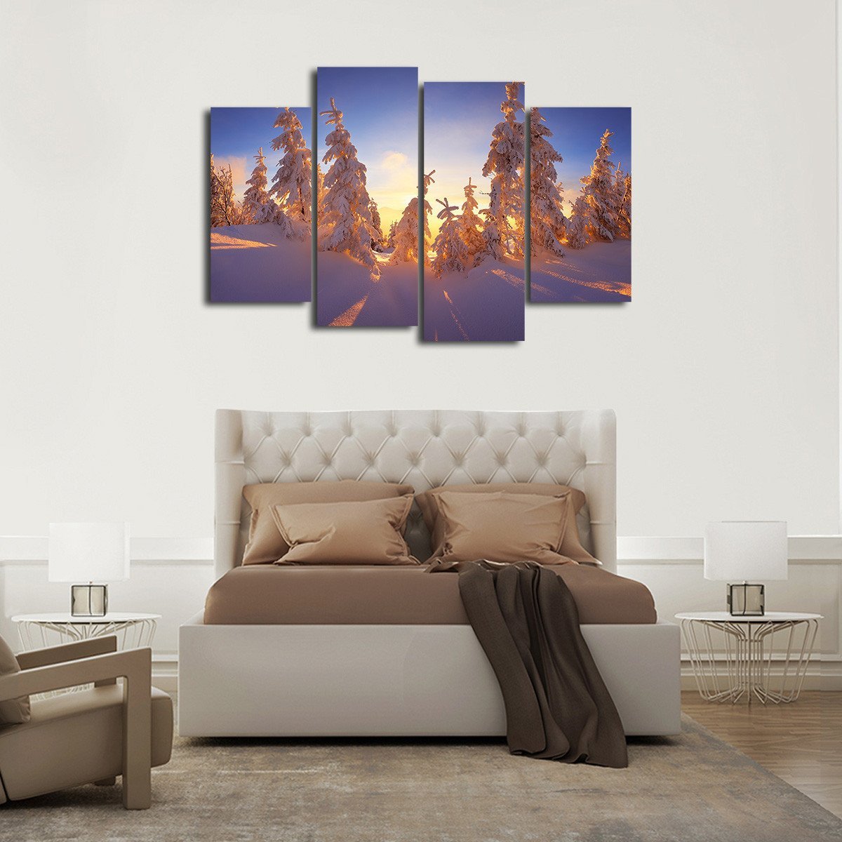 Winter Forest Multi Panel Canvas Wall Art