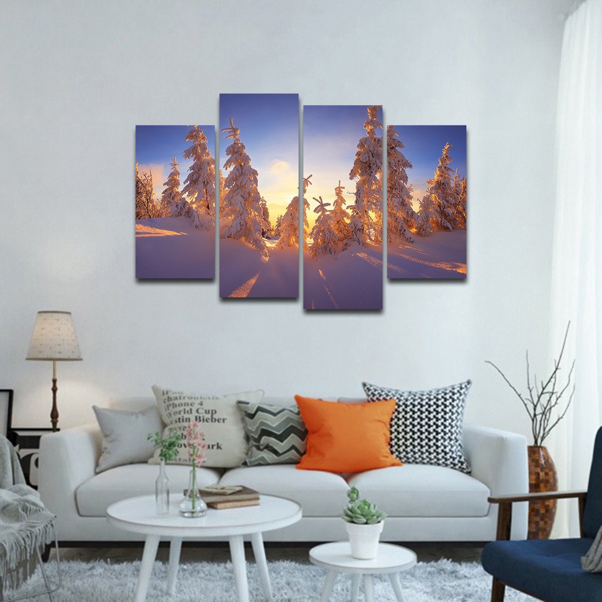 Winter Forest Multi Panel Canvas Wall Art
