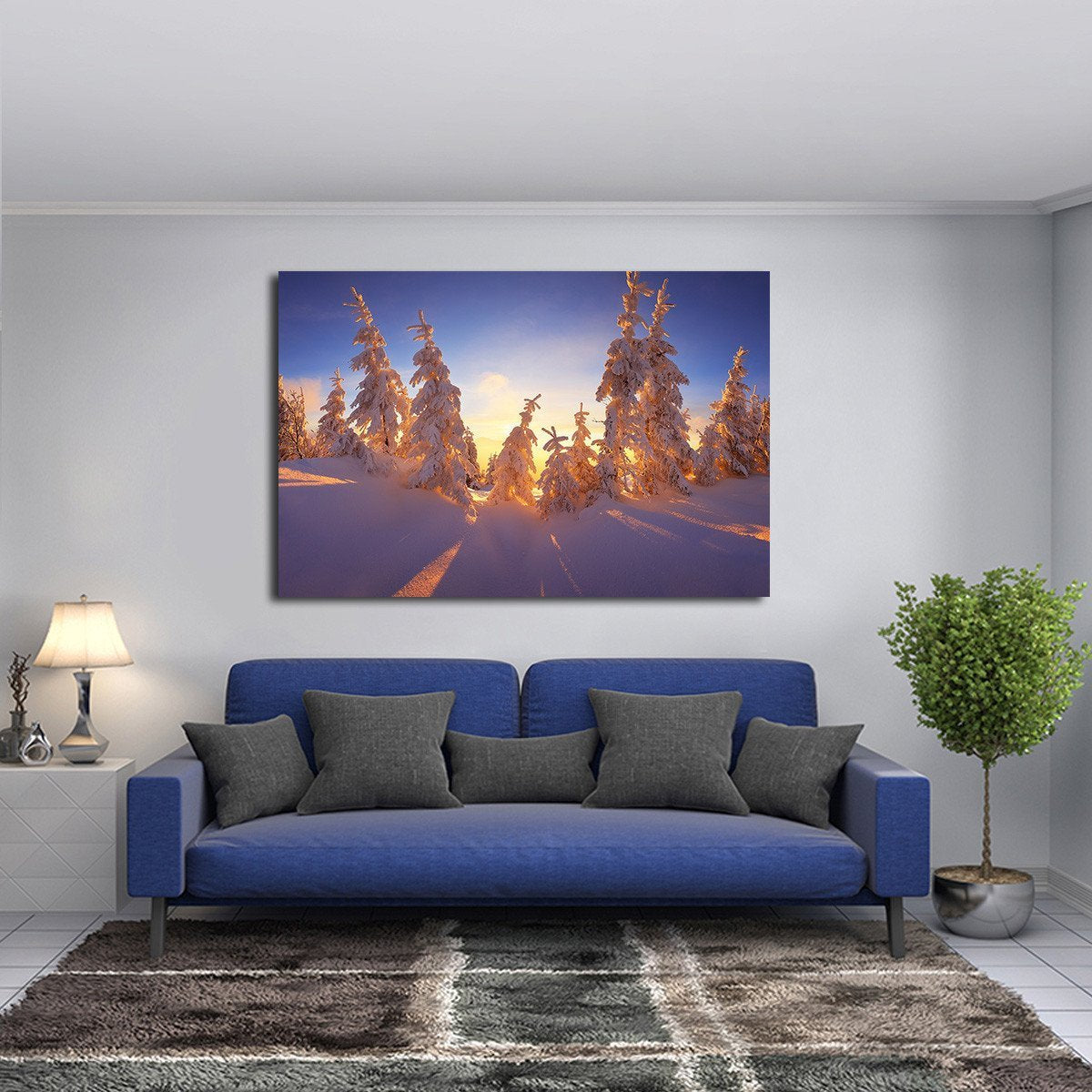 Winter Forest Multi Panel Canvas Wall Art