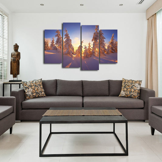 Winter Forest Multi Panel Canvas Wall Art