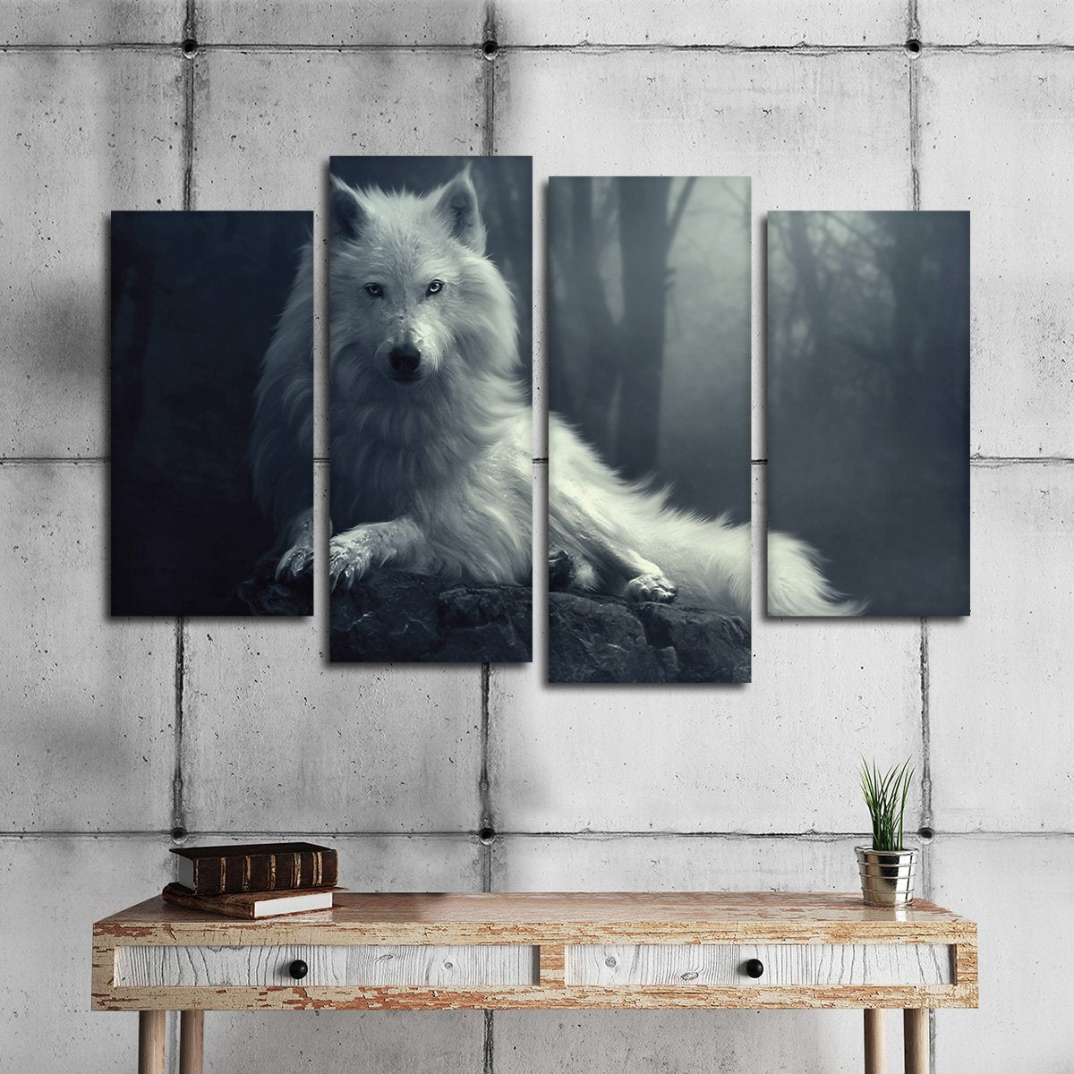 Wolf Gaze Multi Panel Canvas Wall Art
