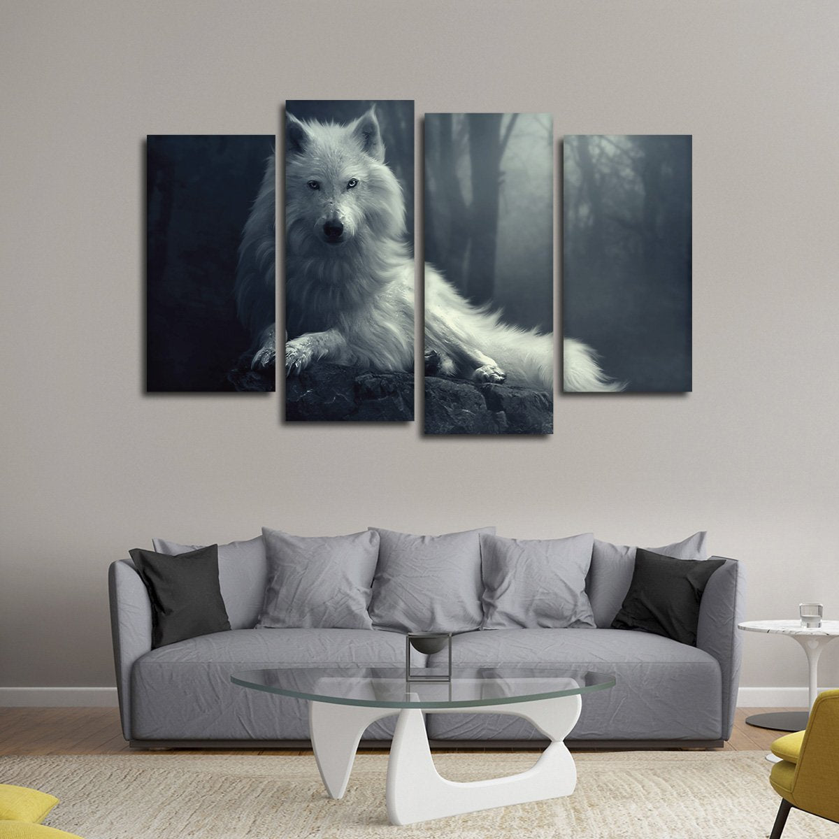 Wolf Gaze Multi Panel Canvas Wall Art