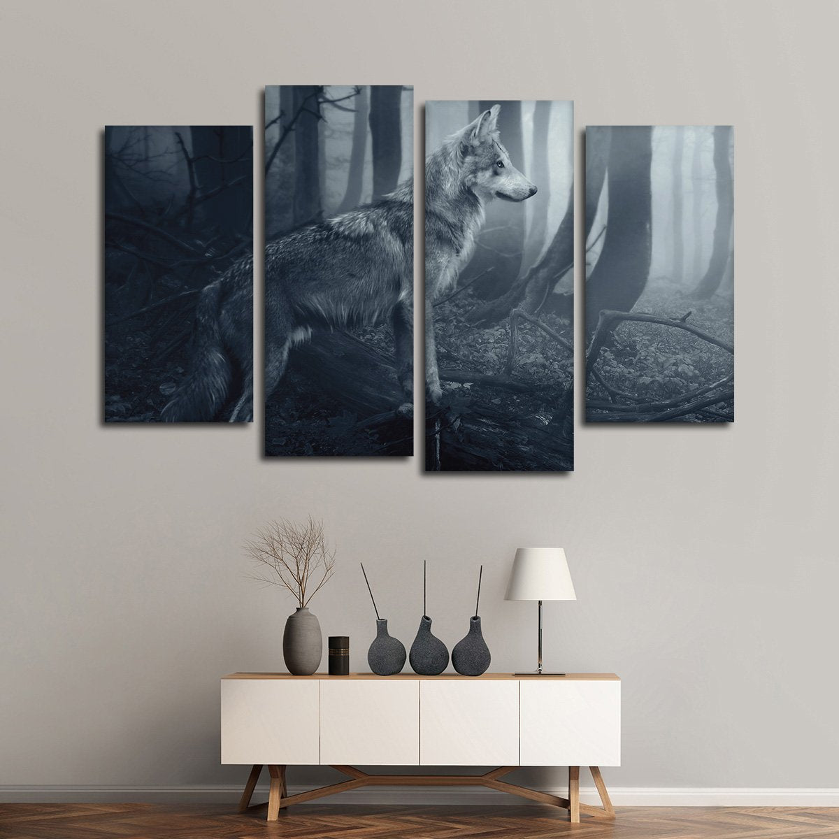 Canis Lupus Multi Panel Canvas Wall Art
