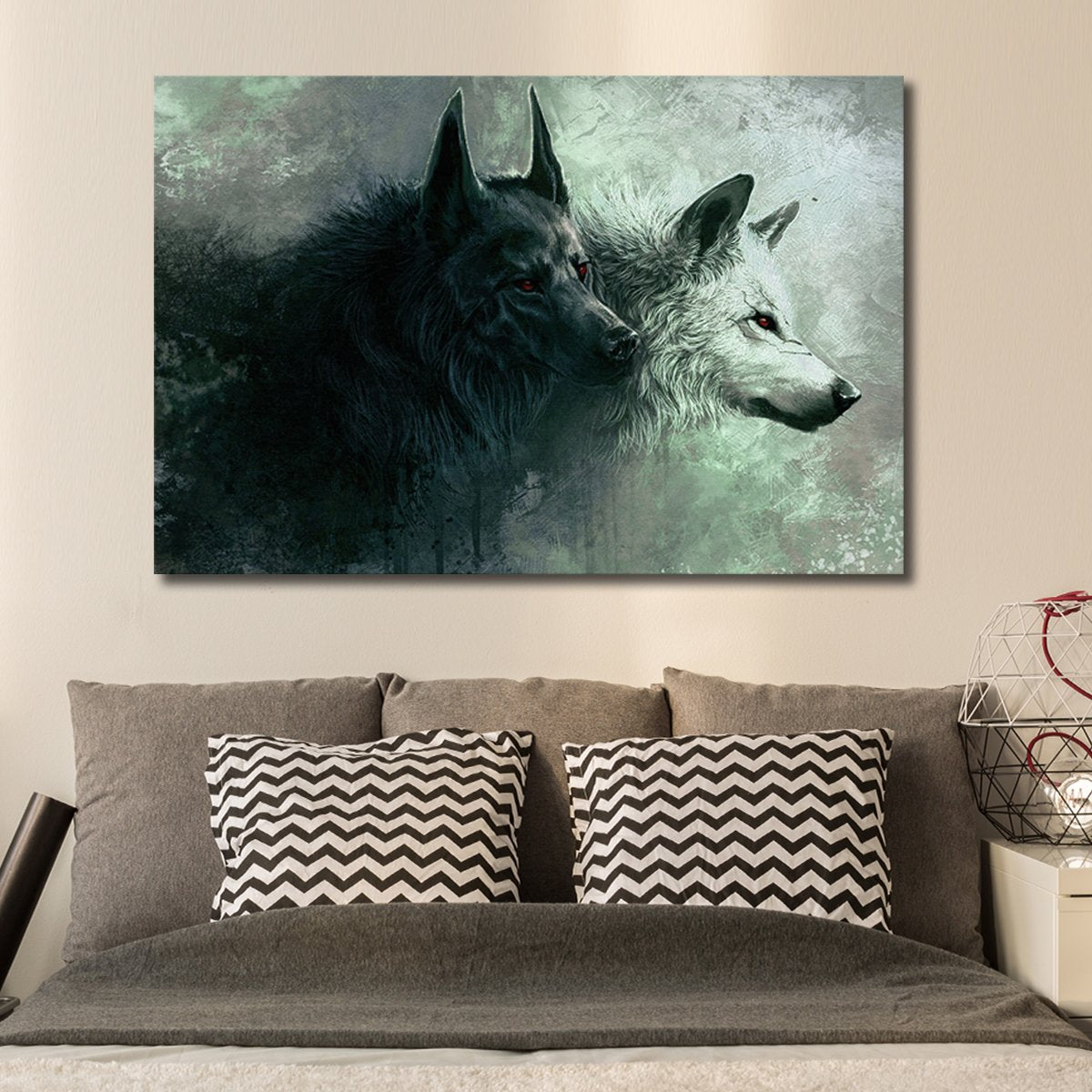 Wolves on the Hunt Multi Panel Canvas Wall Art