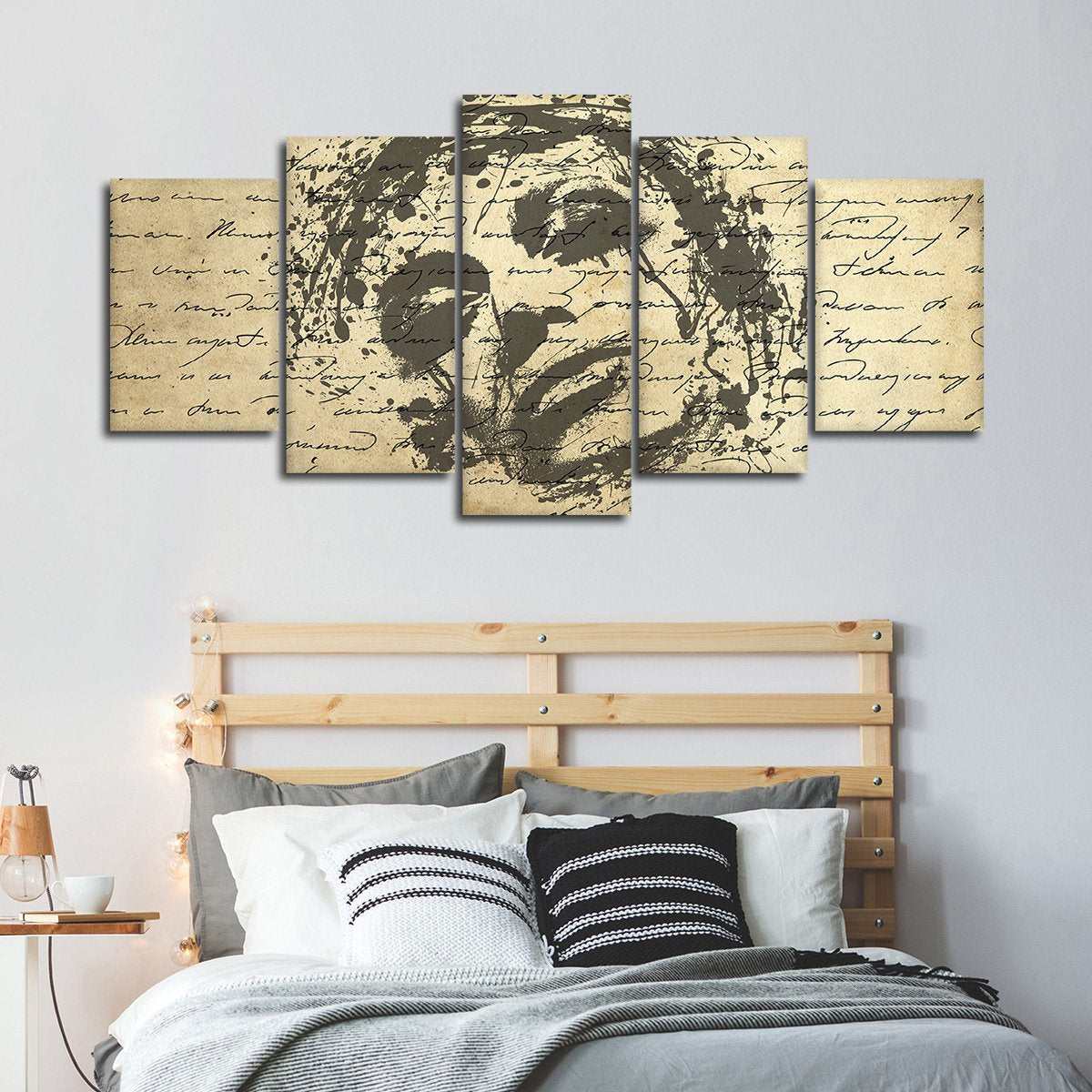 Woman In Ink Multi Panel Canvas Wall Art