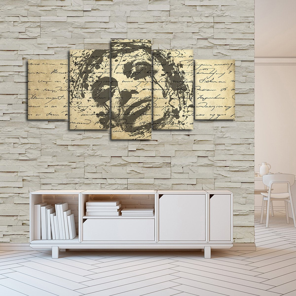 Woman In Ink Multi Panel Canvas Wall Art