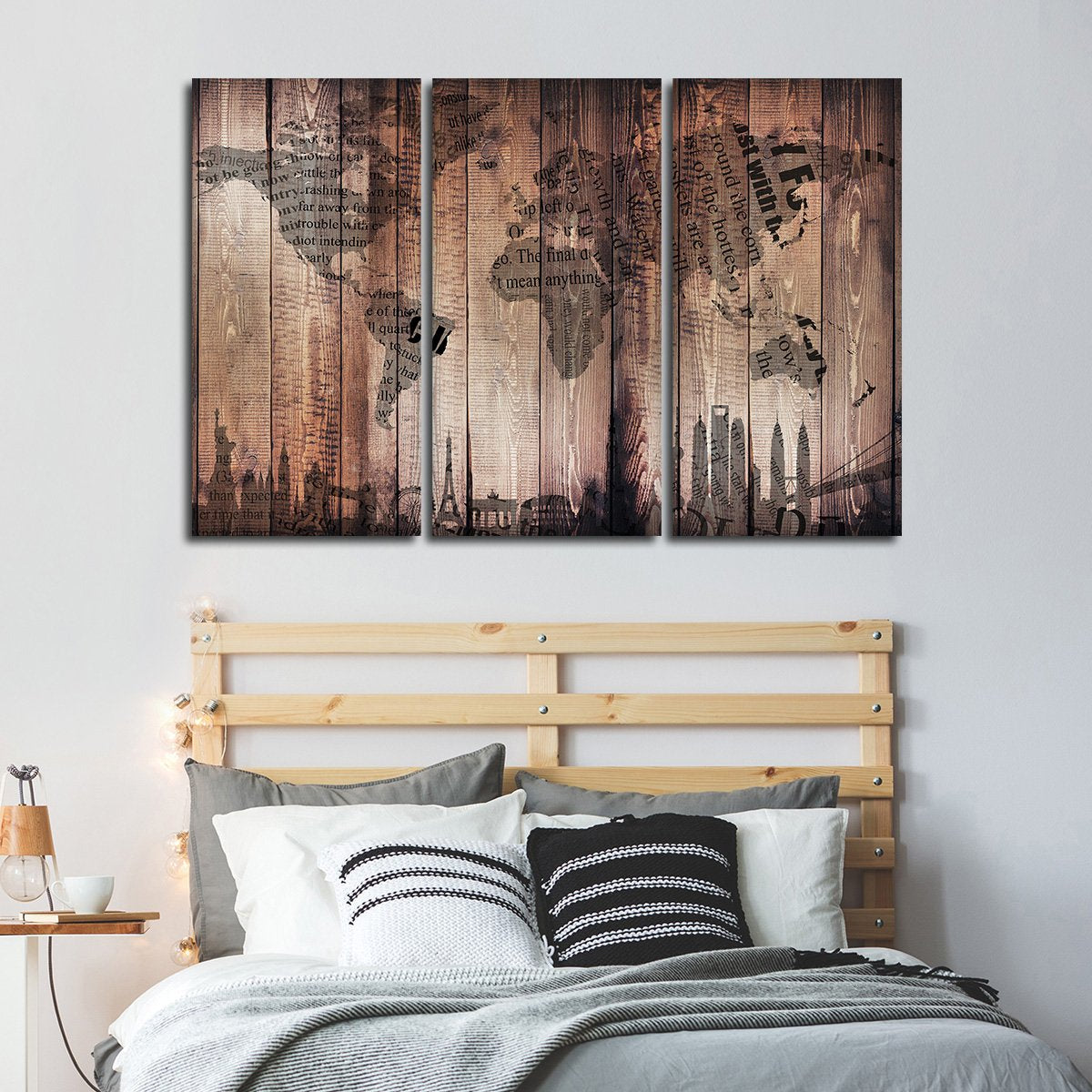 Wooden Landmark Masterpiece Multi Panel Canvas Wall Art