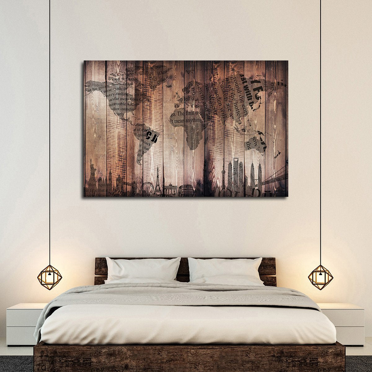 Wooden Landmark Masterpiece Multi Panel Canvas Wall Art