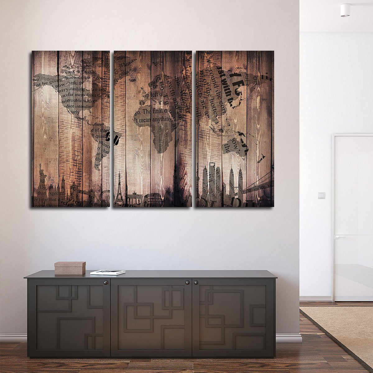 Wooden Landmark Masterpiece Multi Panel Canvas Wall Art