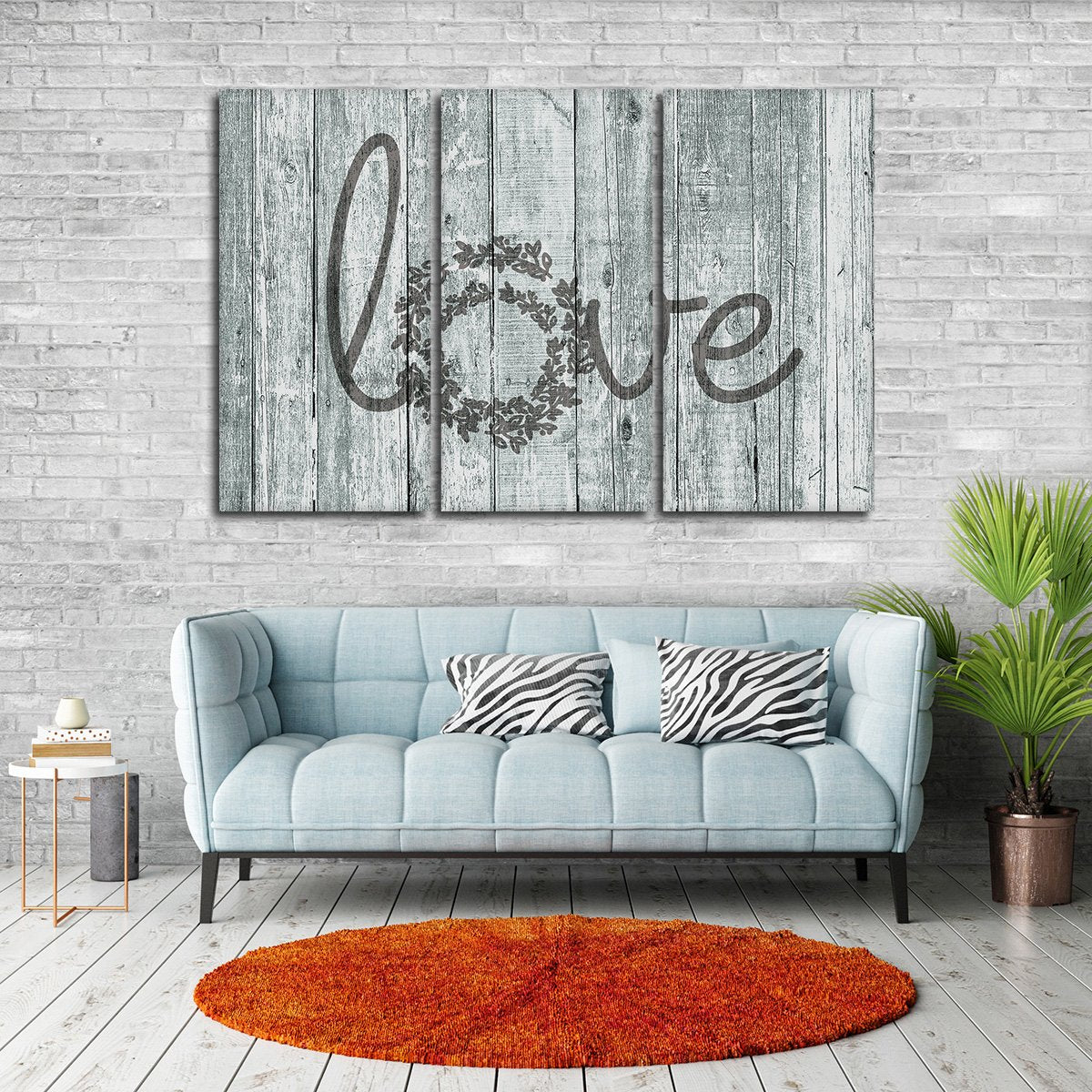 Wooden Love Sign Multi Panel Canvas Wall Art