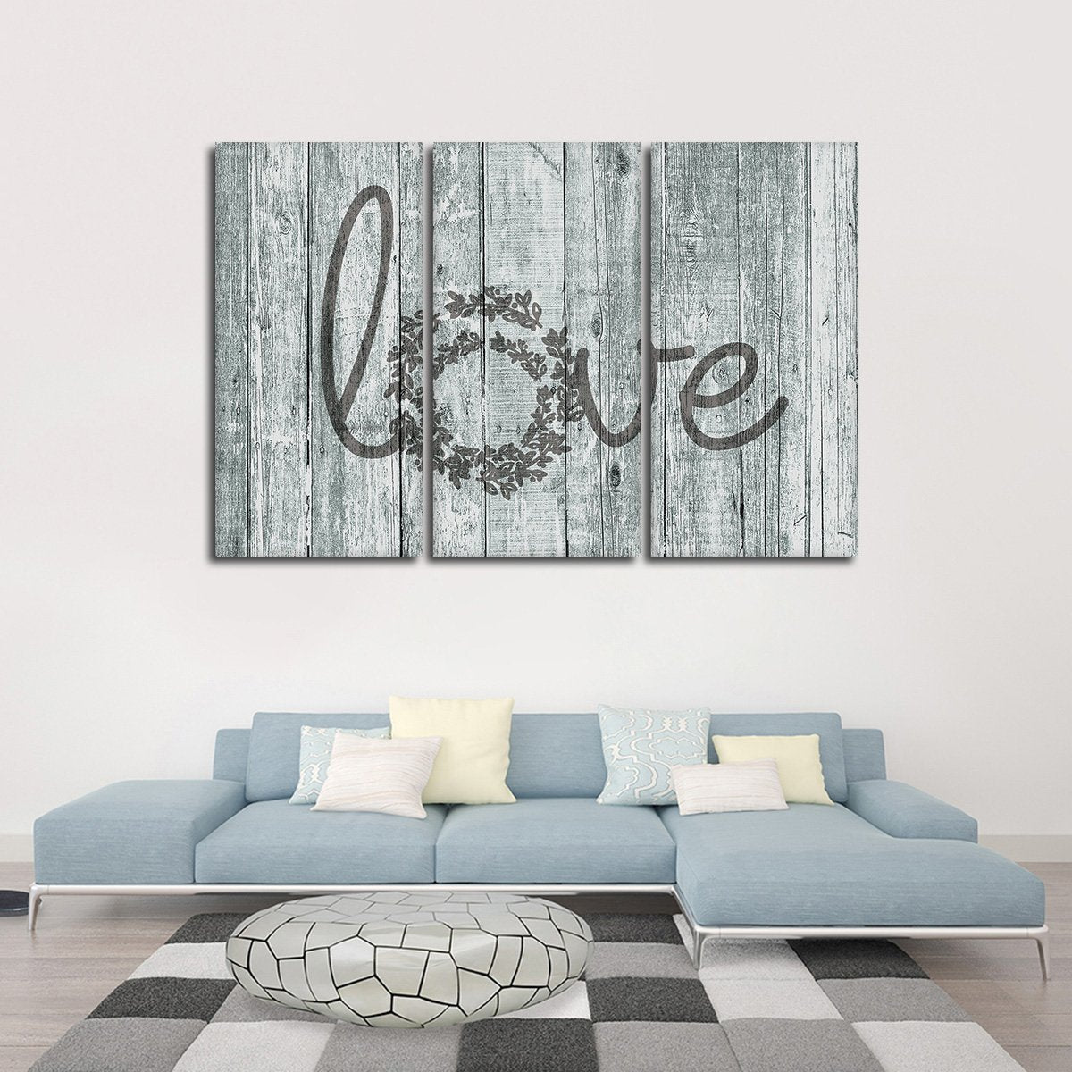 Wooden Love Sign Multi Panel Canvas Wall Art