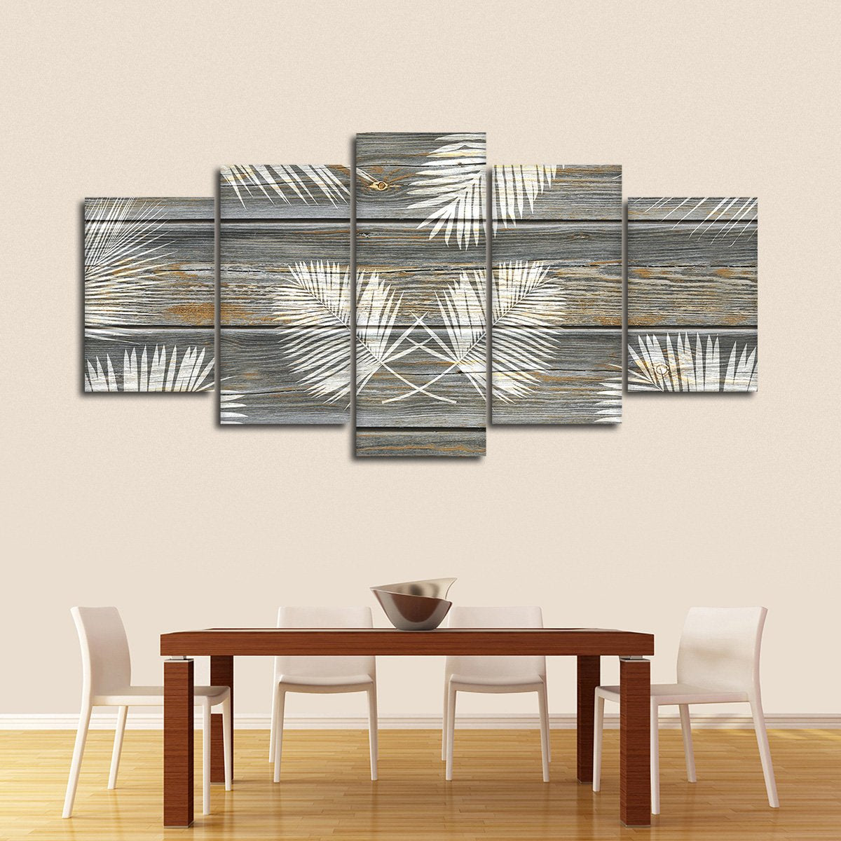 Wooden Palms Multi Panel Canvas Wall Art