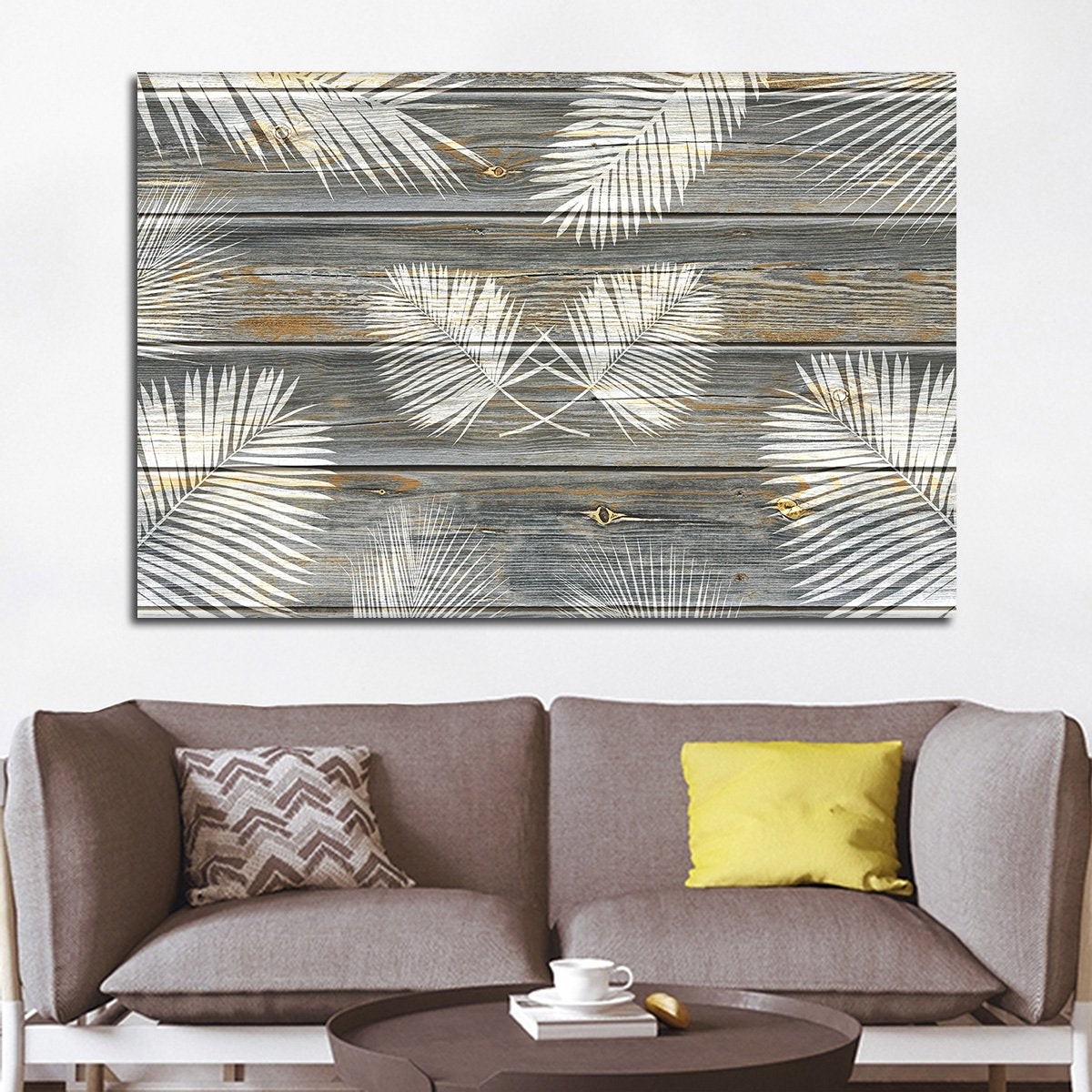 Wooden Palms Multi Panel Canvas Wall Art