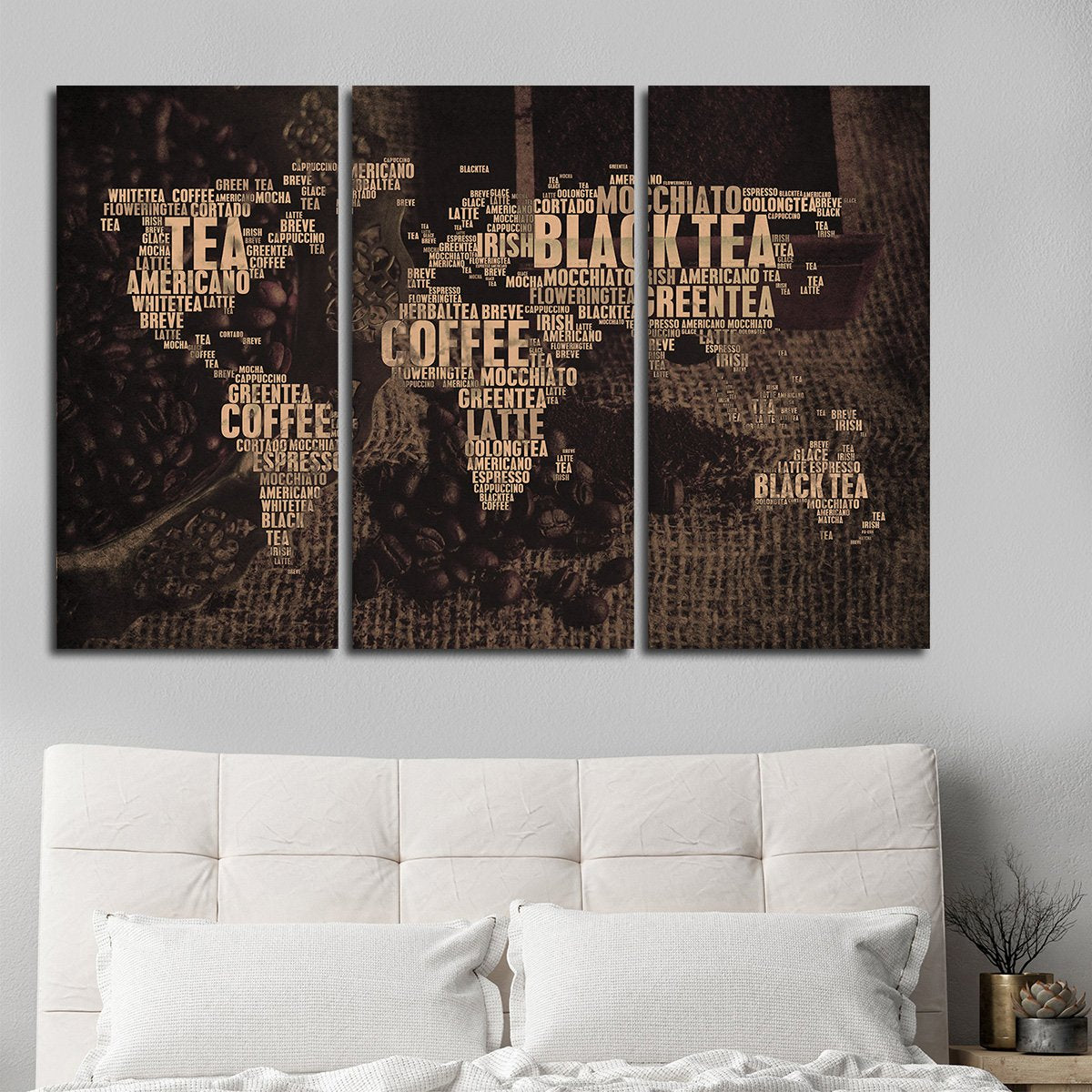 World Of Coffee And Tea Multi Panel Canvas Wall Art