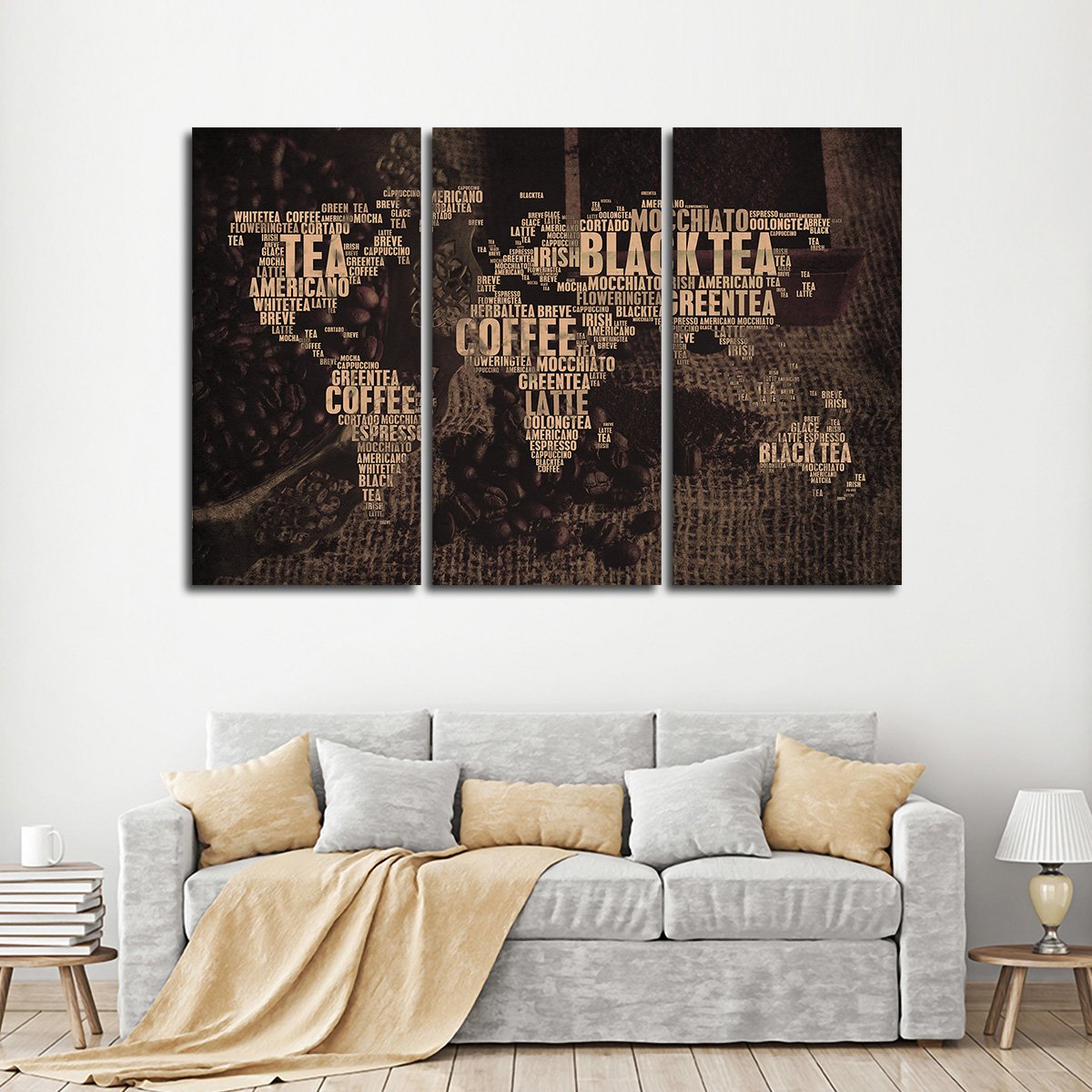 World Of Coffee And Tea Multi Panel Canvas Wall Art