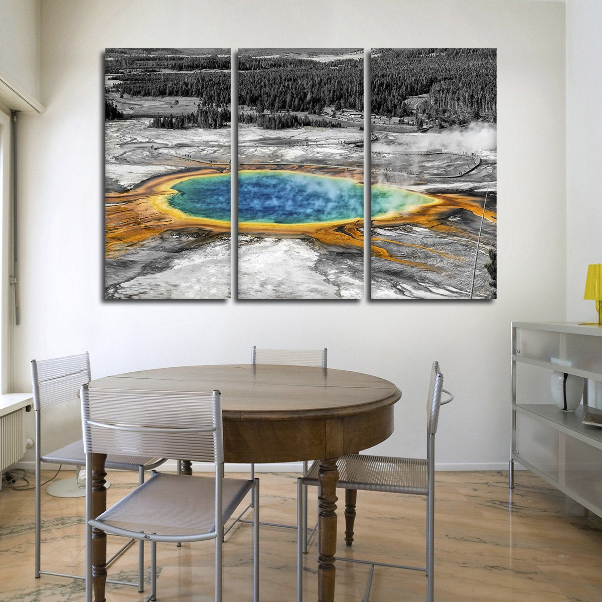 Yellowstone Hot Springs Pop Multi Panel Canvas Wall Art
